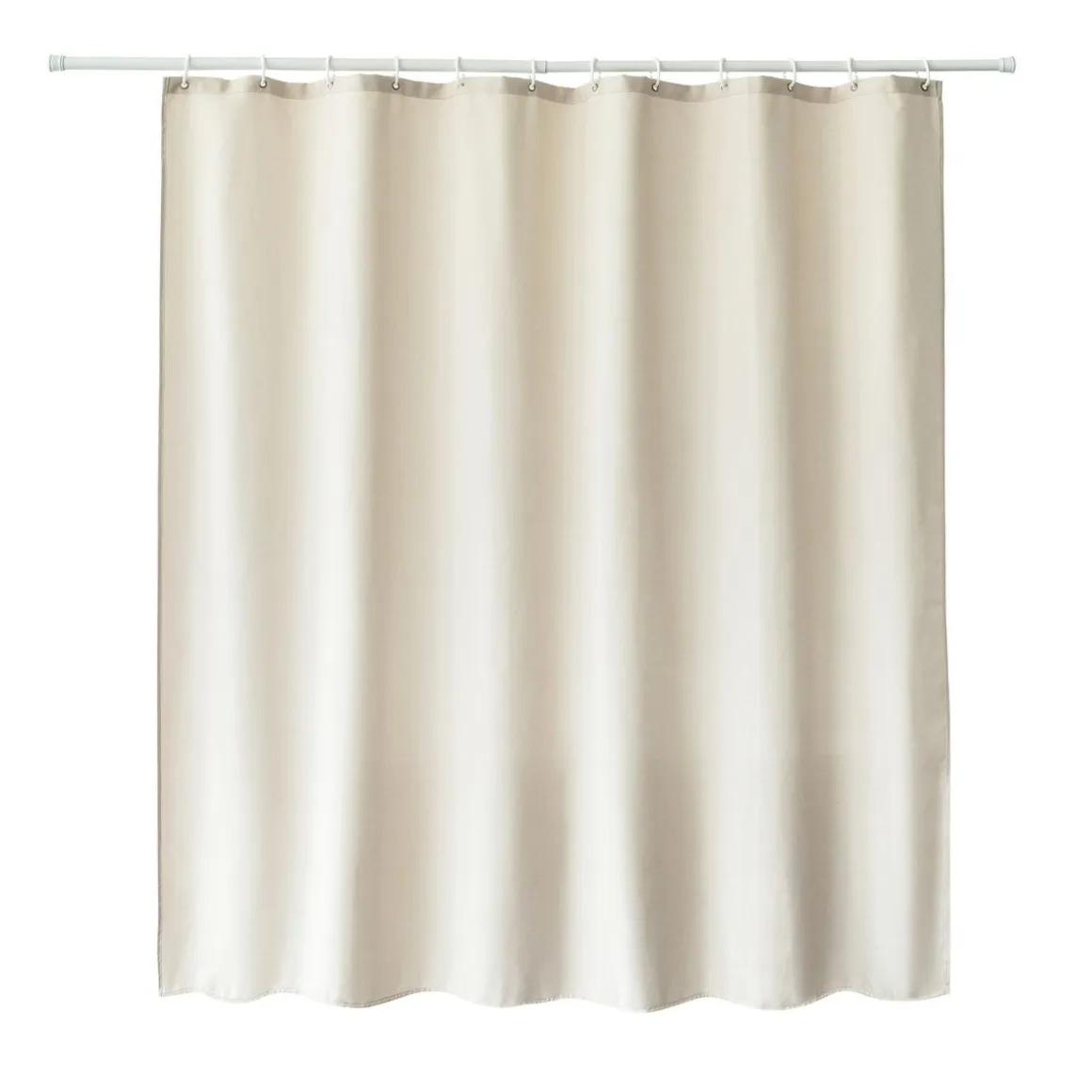 Duschvorhang 182 x 182 cm Leinen beige