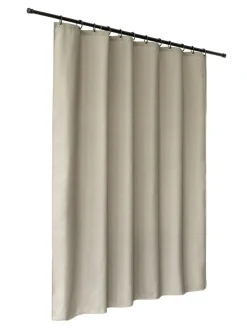 Duschvorhang 182 x 182 cm Leinen braun