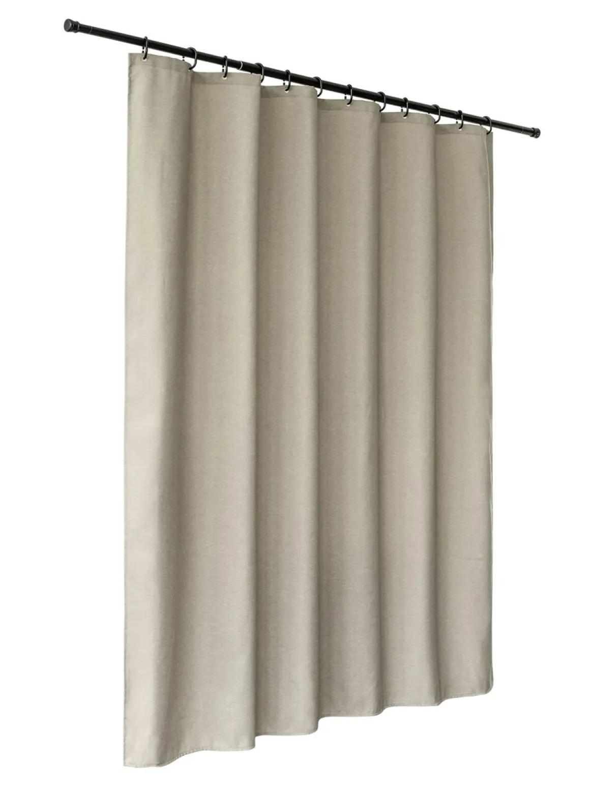 Duschvorhang 182 x 182 cm Leinen braun