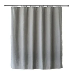 Duschvorhang 182 x 182 cm Leinen grau