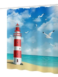 Duschvorhang 180 x 210 cm Leuchtturm | GONSER.CH