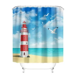Duschvorhang 180 x 210 cm Leuchtturm | GONSER.CH