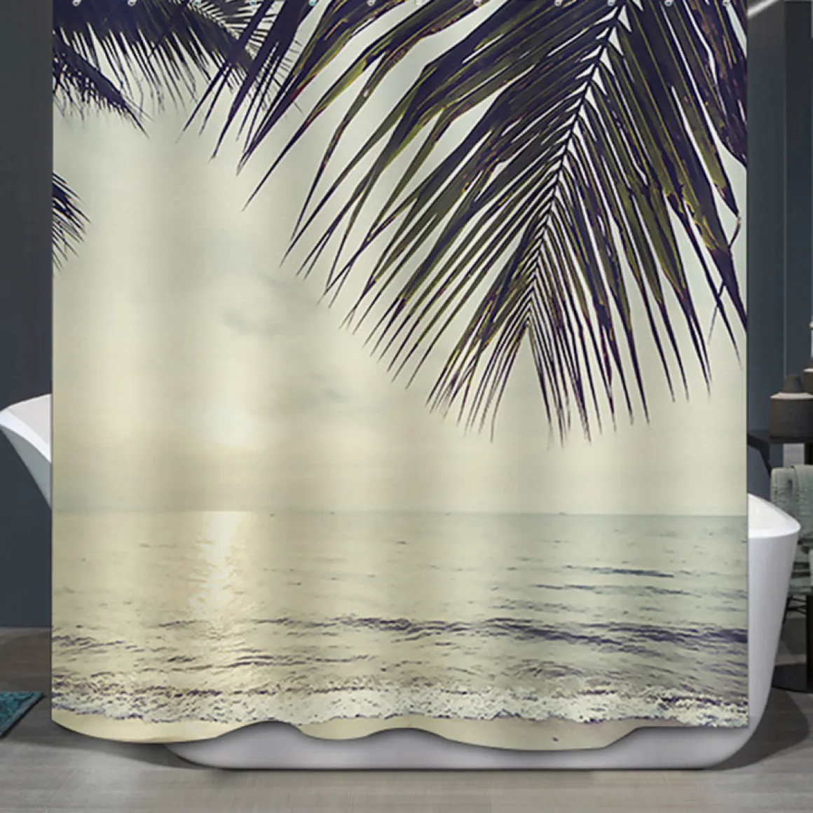 Duschvorhang 180 x 200 cm Strand