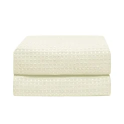 Duschvorhang 182 x 182 cm Waffel beige