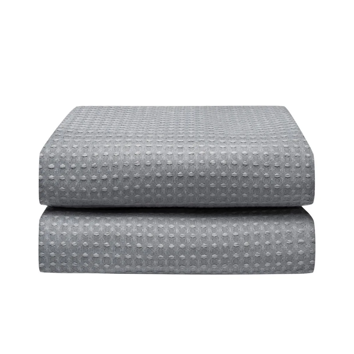 Duschvorhang 182 x 182 cm Waffel grau