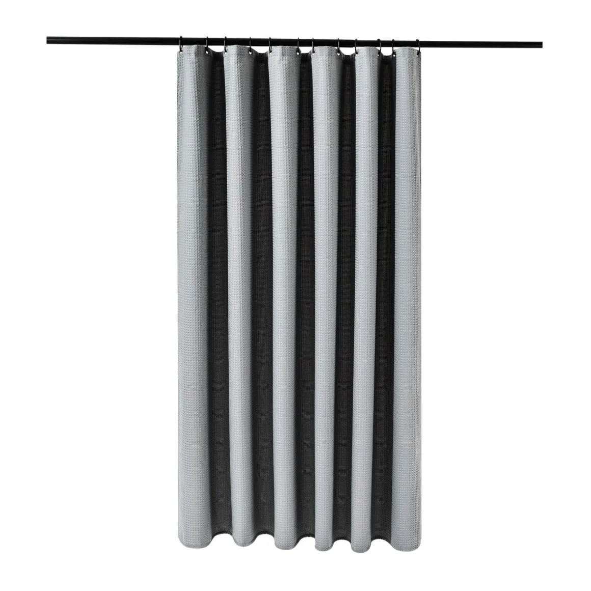 Duschvorhang 182 x 182 cm Waffel grau