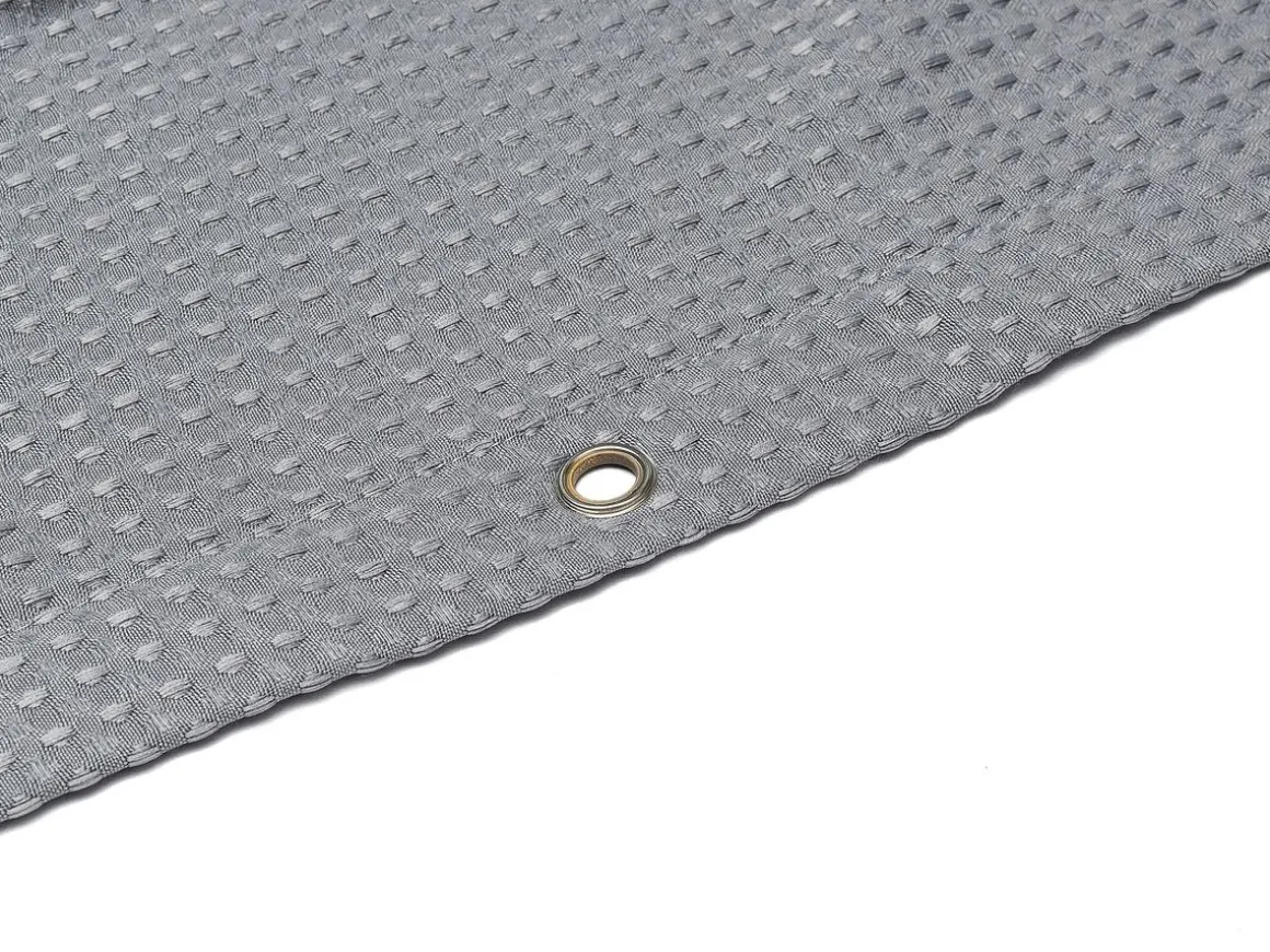 Duschvorhang 182 x 182 cm Waffel grau