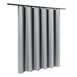 Duschvorhang 182 x 182 cm Waffel grau