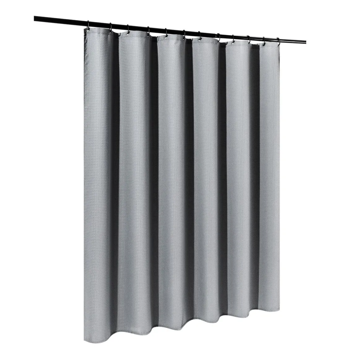 Duschvorhang 182 x 182 cm Waffel grau