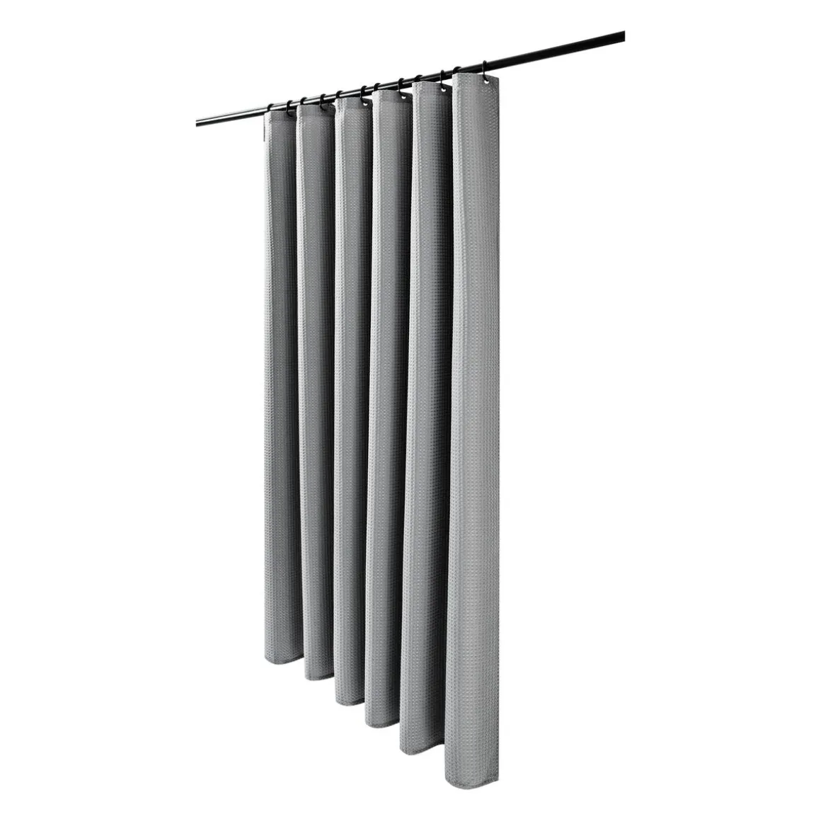 Duschvorhang 182 x 182 cm Waffel grau
