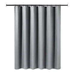 Duschvorhang 182 x 182 cm Waffel grau