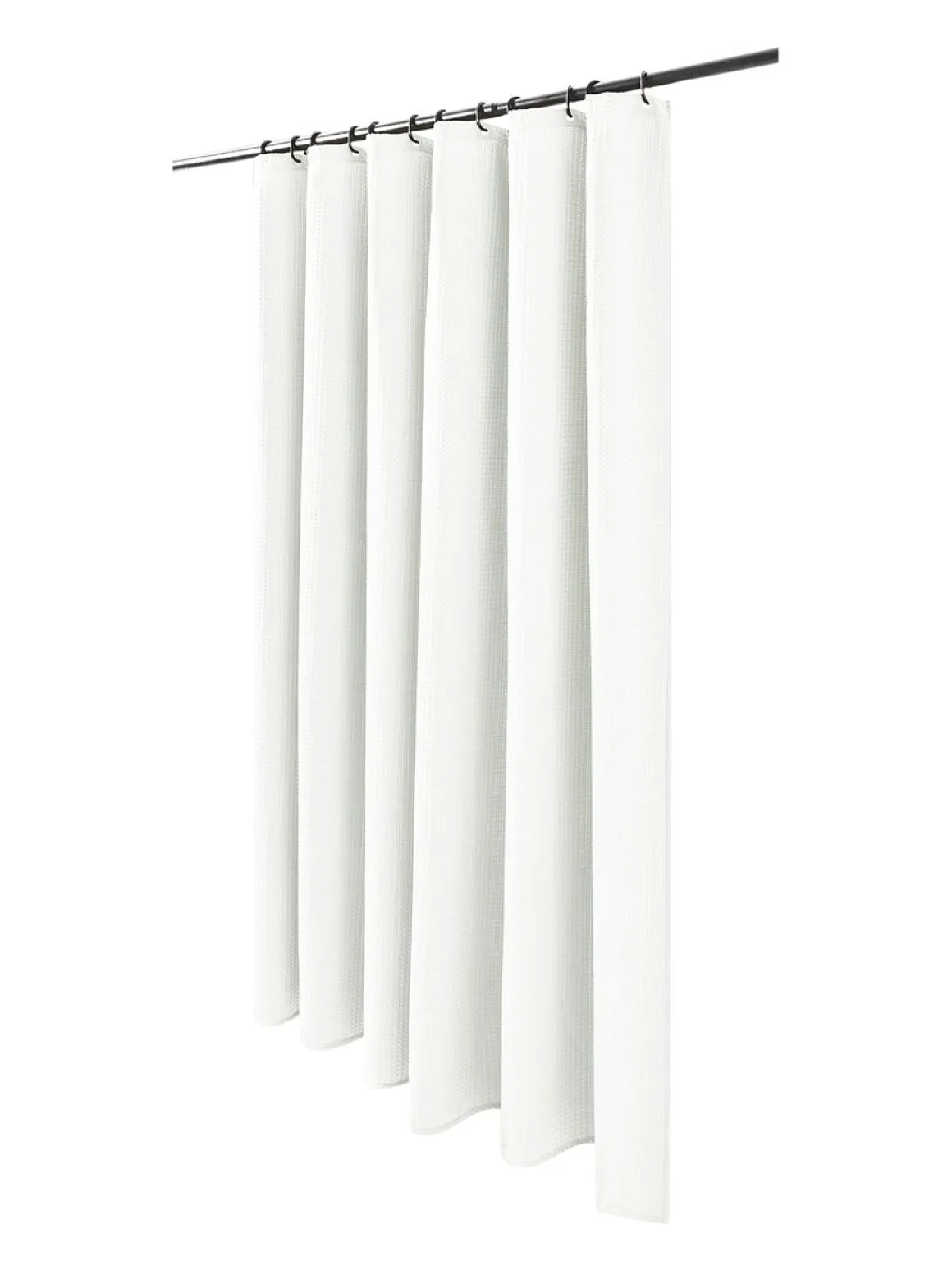 Duschvorhang 182 x 182 cm Waffel weiss