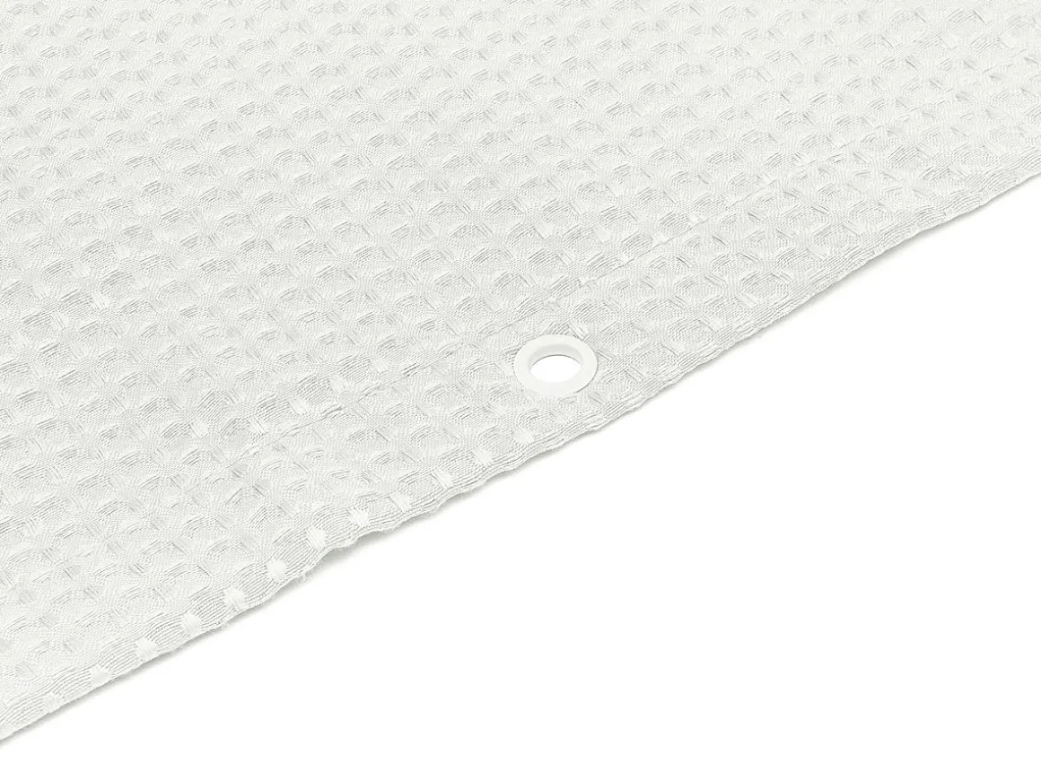 Duschvorhang 182 x 182 cm Waffel weiss