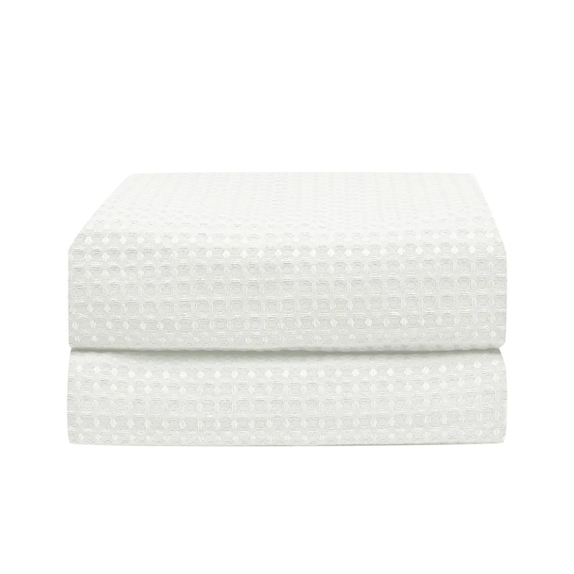 Duschvorhang 182 x 182 cm Waffel weiss