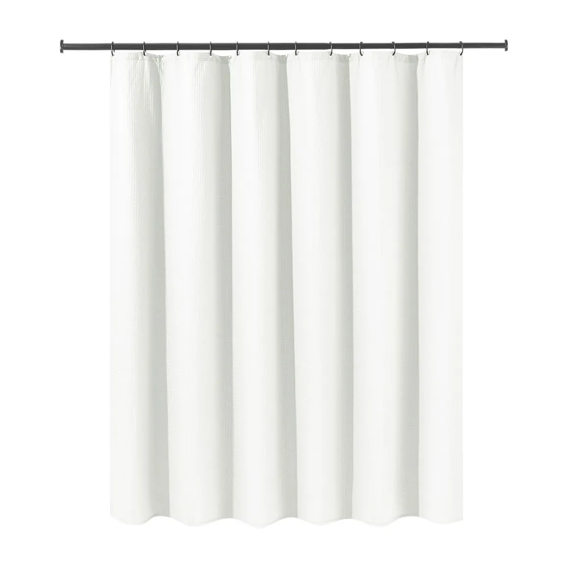 Duschvorhang 182 x 182 cm Waffel weiss