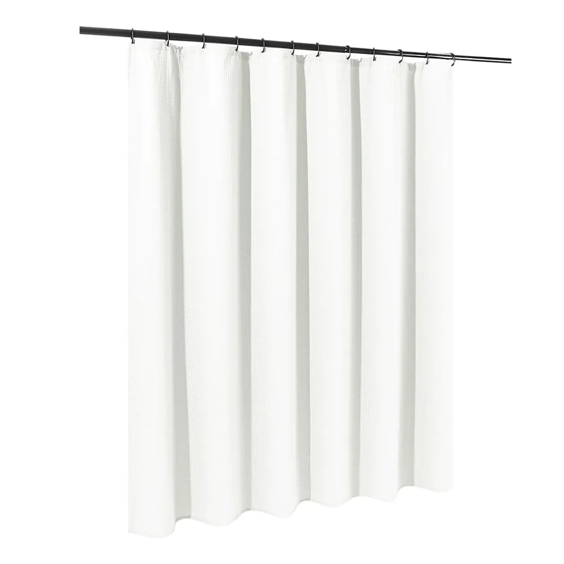 Duschvorhang 182 x 182 cm Waffel weiss