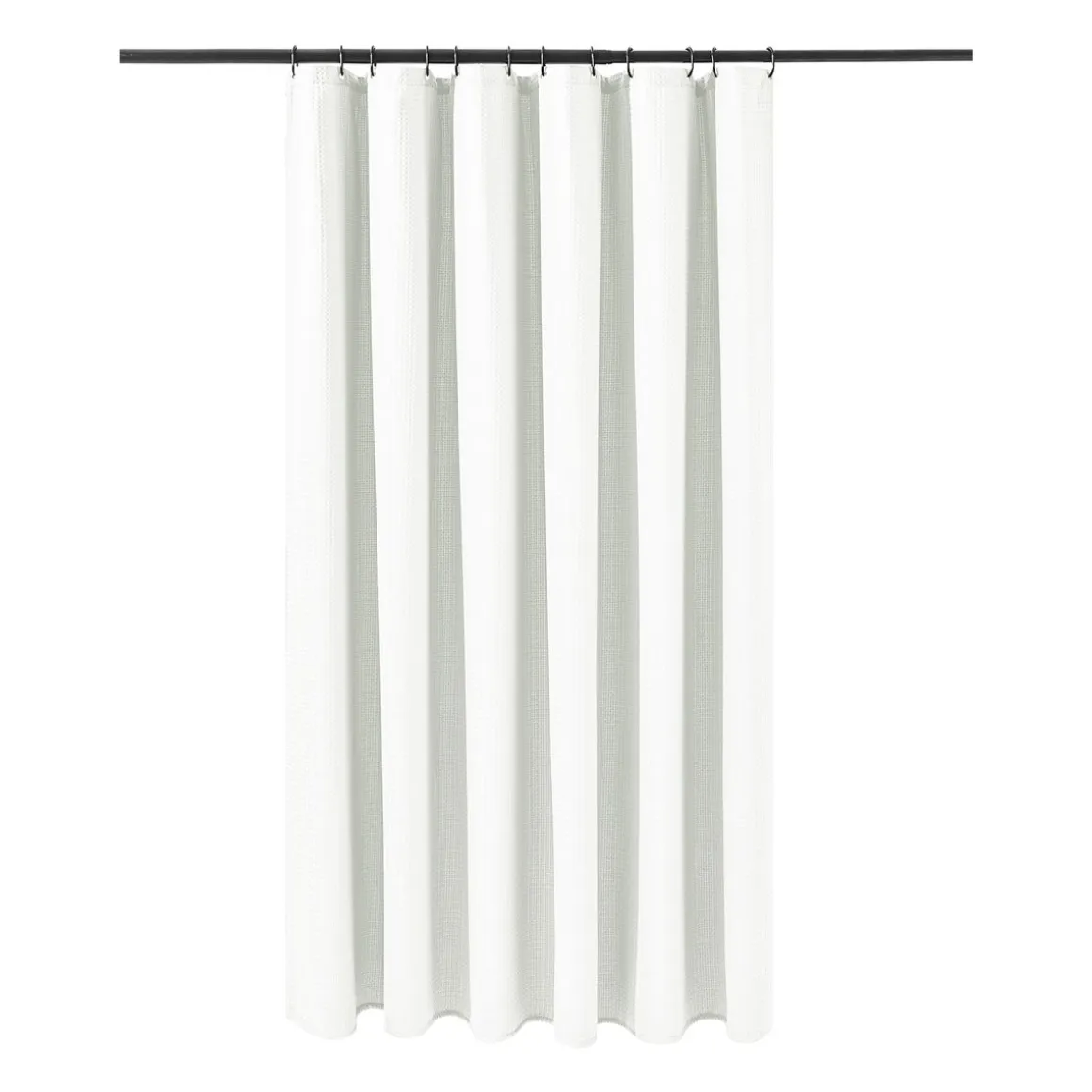 Duschvorhang 182 x 182 cm Waffel weiss