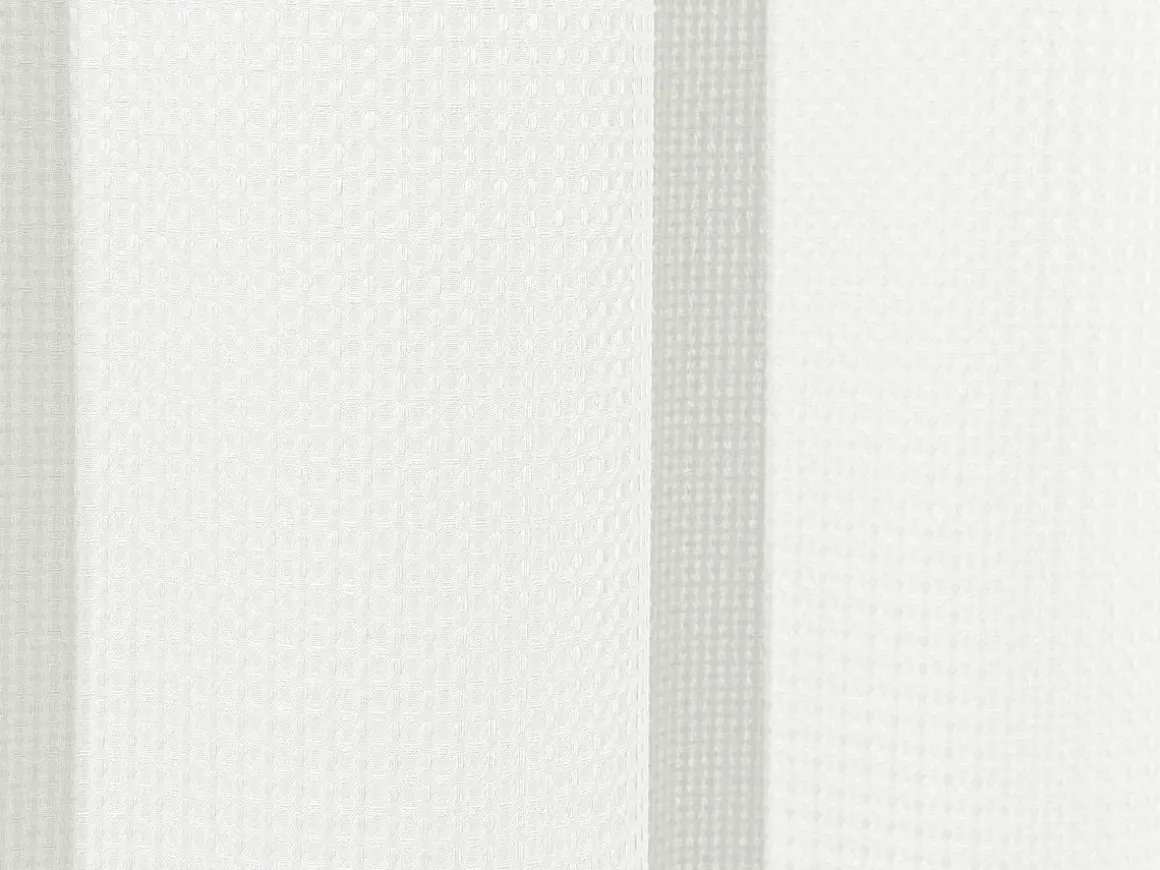 Duschvorhang 182 x 182 cm Waffel weiss