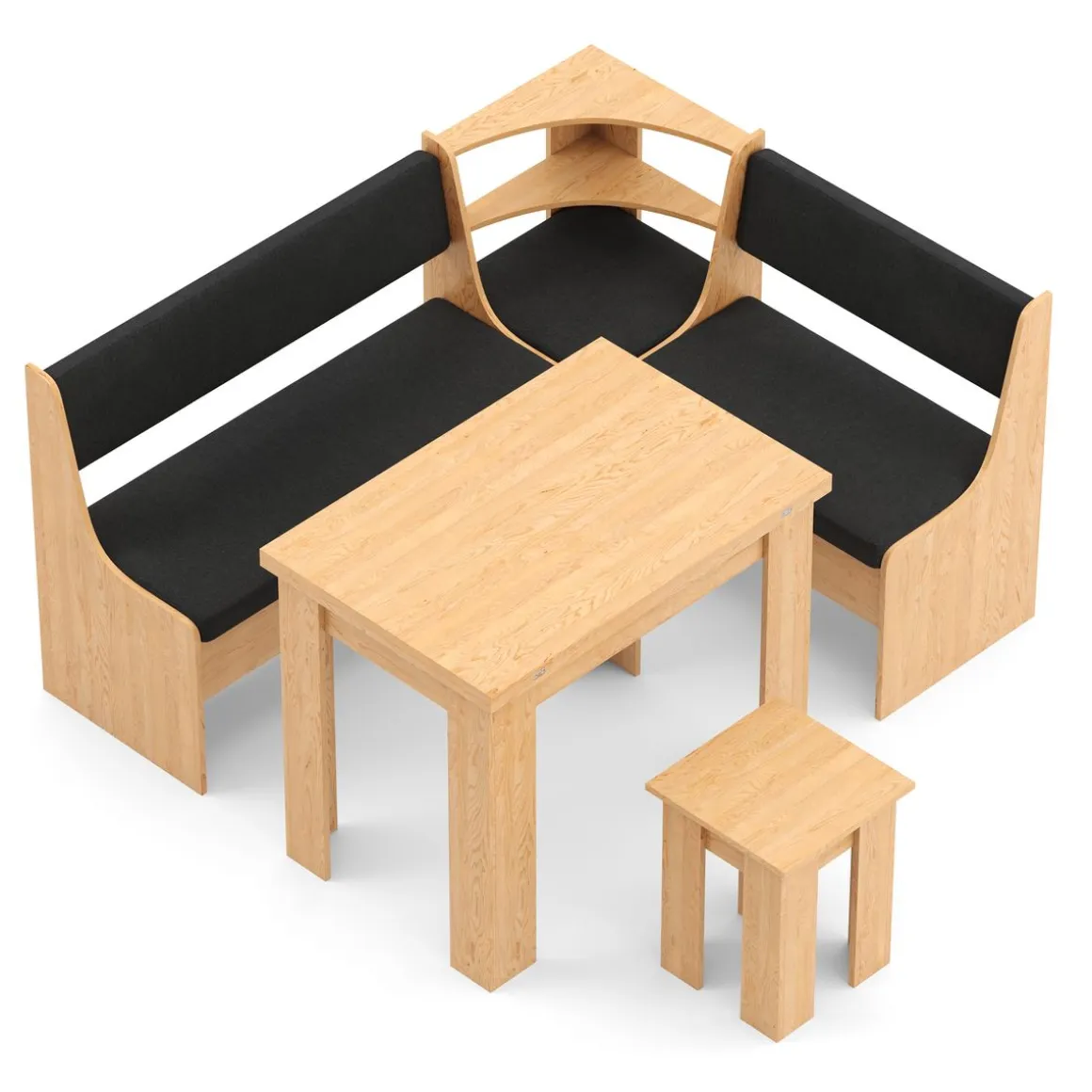 Eckbankgruppe CORNELIA 3-teilig braun/schwarz