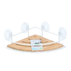 Eckregal Badezimmer Bambus 20 x 20 cm