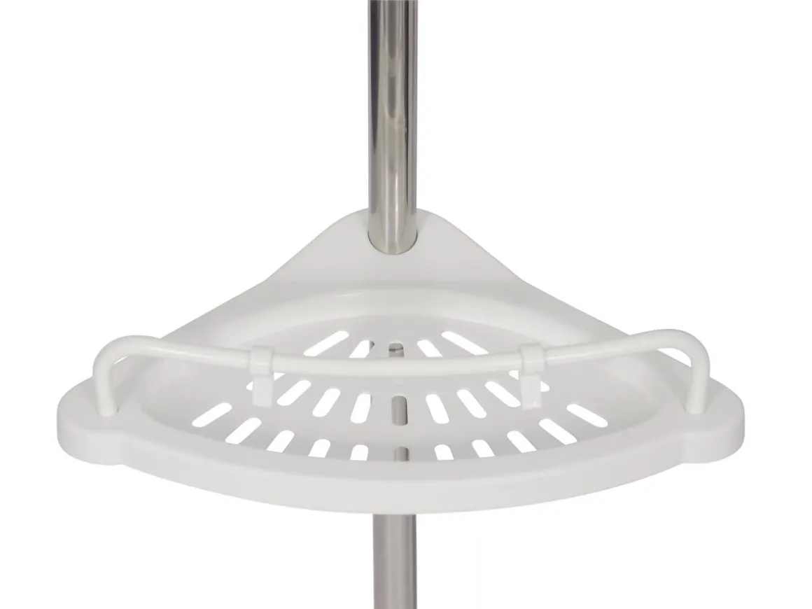 Eckregal Duschablage 120-320 cm weiss