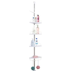 Eckregal Duschablage 120-320 cm weiss