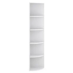 Eckregal mit 6 Ebenen MARKUS 40 x 180 cm weiss