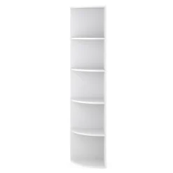 Eckregal mit 6 Ebenen MARKUS 40 x 180 cm weiss