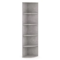 Eckregal mit 6 Ebenen MARKUS 40 x 180 cm hellgrau