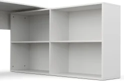 Eckschreibtisch AARON mit Regal 137 x 137 x 75 cm weiss