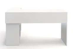 Eckschreibtisch AARON mit Regal 137 x 137 x 75 cm weiss