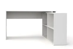 Eckschreibtisch AARON mit Regal 137 x 137 x 75 cm weiss