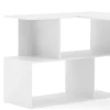 Eckschreibtisch ALBERTINA mit Regal 120 x 100 x 77 cm weiss