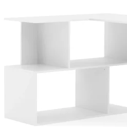 Eckschreibtisch ALBERTINA mit Regal 120 x 100 x 77 cm weiss