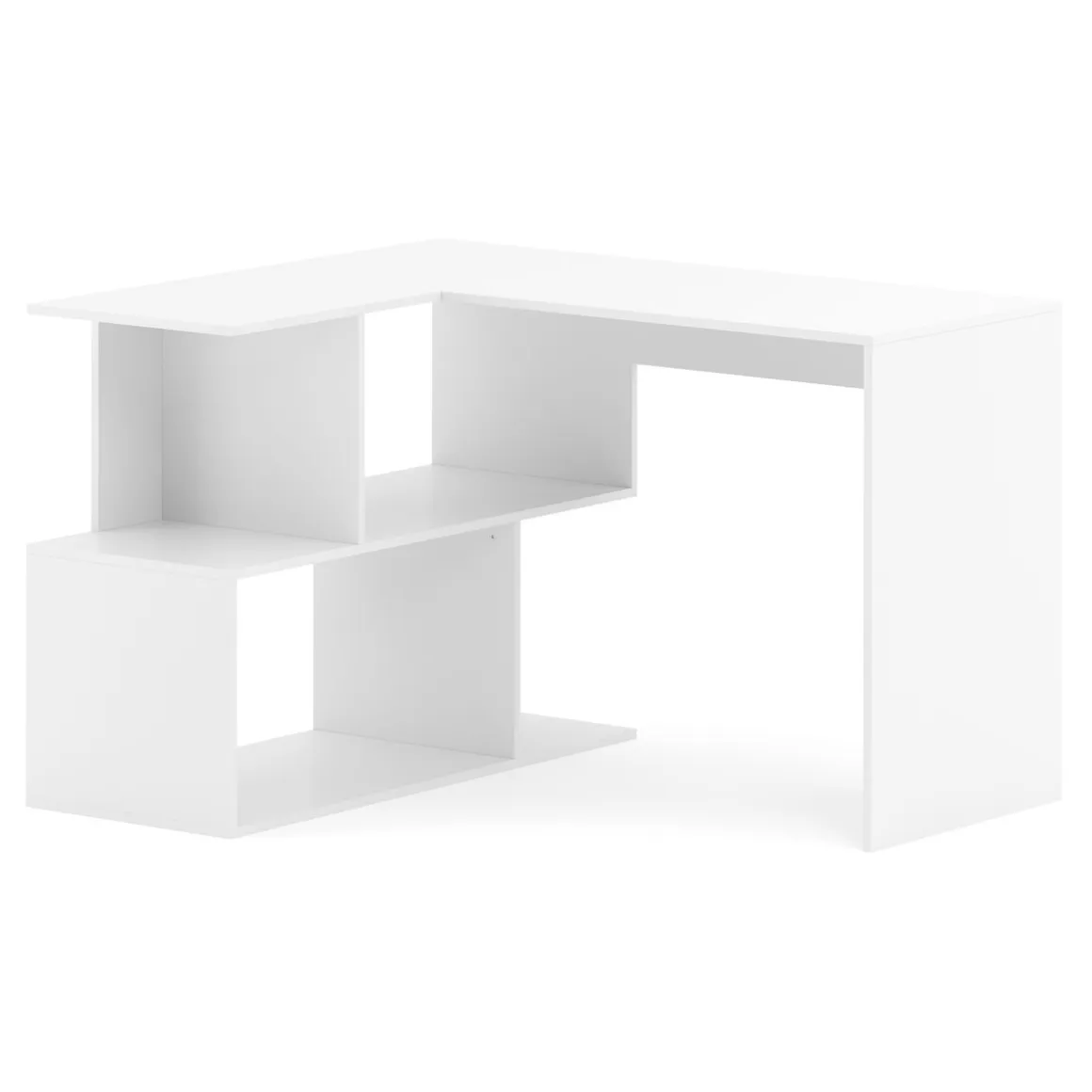 Eckschreibtisch ALBERTINA mit Regal 120 x 100 x 77 cm weiss