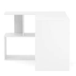 Eckschreibtisch ALBERTINA mit Regal 120 x 100 x 77 cm weiss