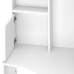 Eckschreibtisch EMIL mit Regal 85 x 85 x 142 cm weiss
