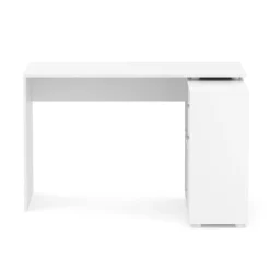 Eckschreibtisch STUARD mit Stauraum 120 x 106 x 75 cm weiss