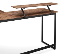 Eckschreibtisch Vintage BONITA mit Monitoraufsatz 140 x 130 x 76 cm