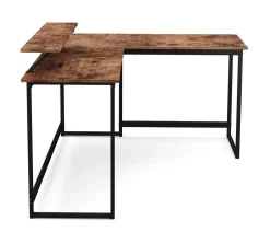 Eckschreibtisch Vintage BONITA mit Monitoraufsatz 140 x 130 x 76 cm