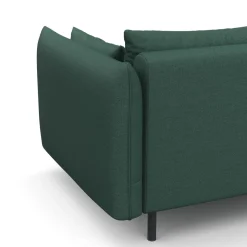 Ecksofa AIDEN links dunkelgrün