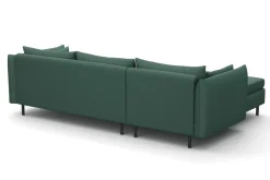Ecksofa AIDEN links dunkelgrün