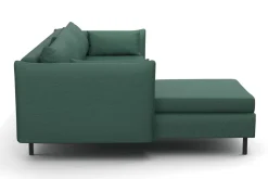 Ecksofa AIDEN links dunkelgrün