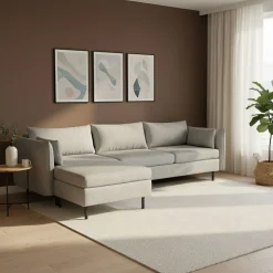 Ecksofa AIDEN links grau