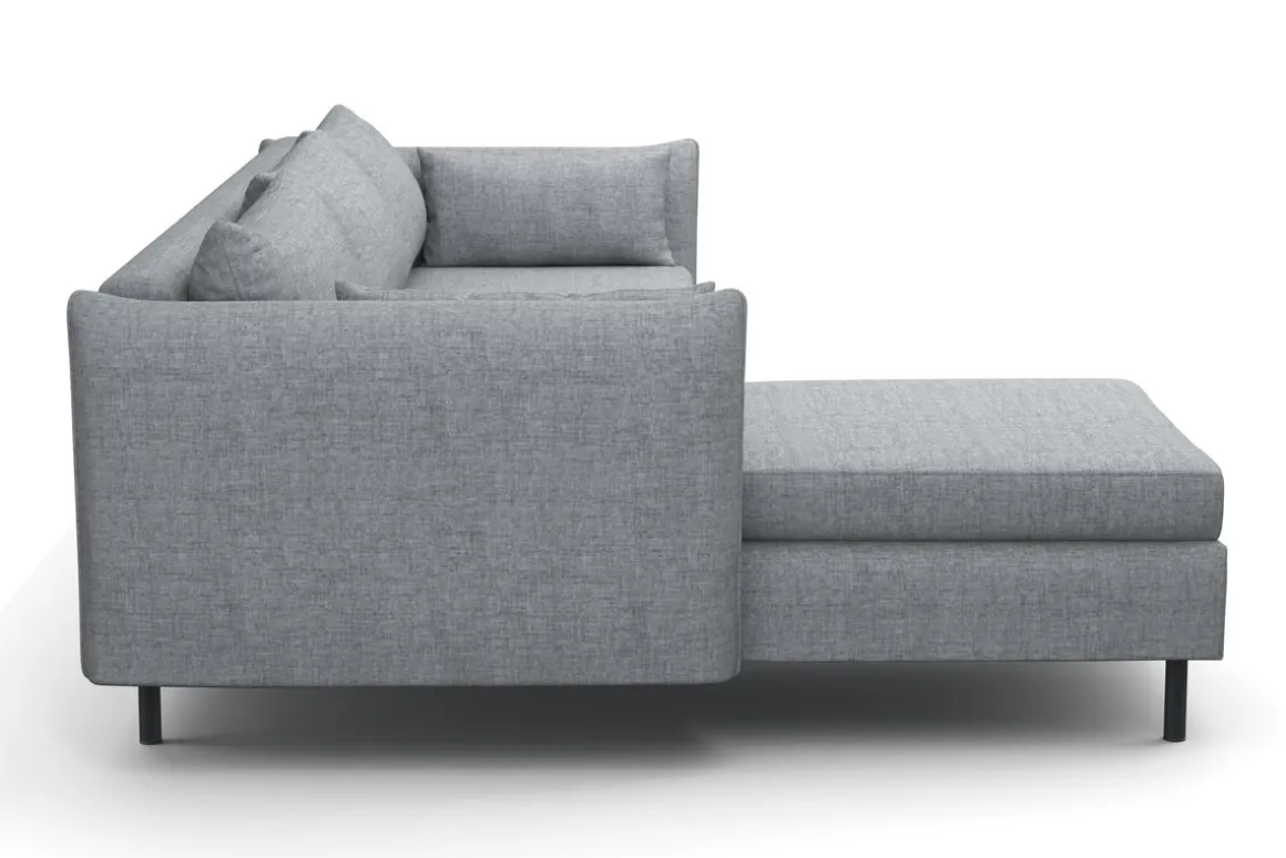 Ecksofa AIDEN links grau
