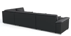 Ecksofa ARIA links anthrazit/schwarz