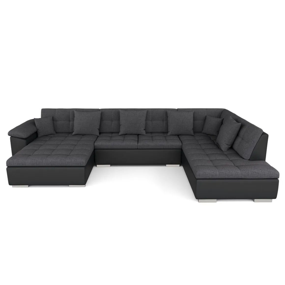 Ecksofa ARIA links anthrazit/schwarz
