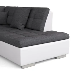 Ecksofa ARIA links anthrazit/weiss