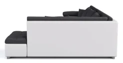 Ecksofa ARIA links anthrazit/weiss