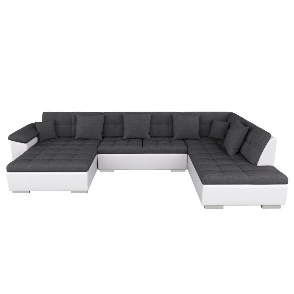 Ecksofa ARIA links anthrazit/weiss
